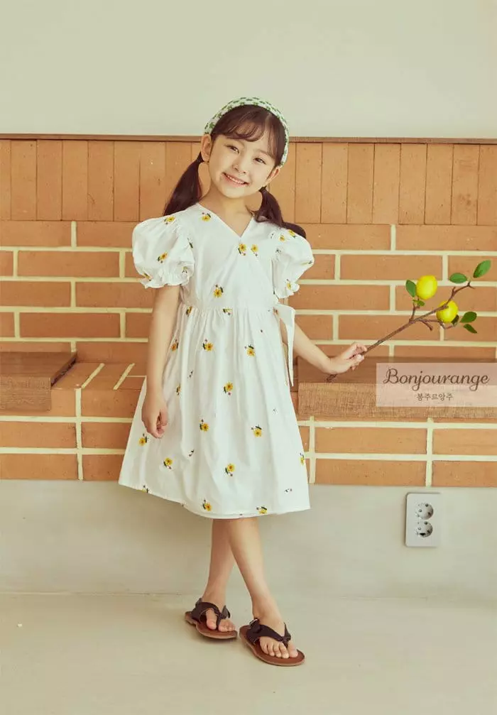 Bonjour Ange - Korean Children Fashion - #kidsshorts - Aroha Wrap One-piecde - 3