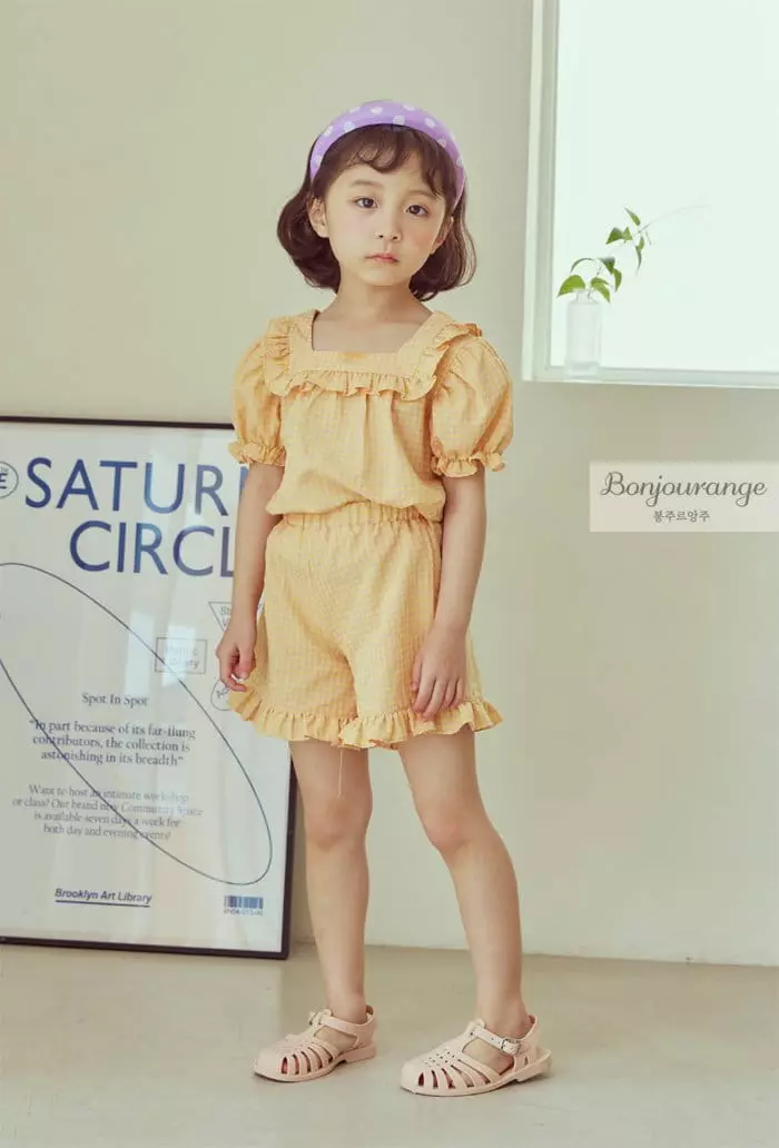 Bonjour Ange - Korean Children Fashion - #kidsstore - Sugar Bonbon Top Bottom Set - 12