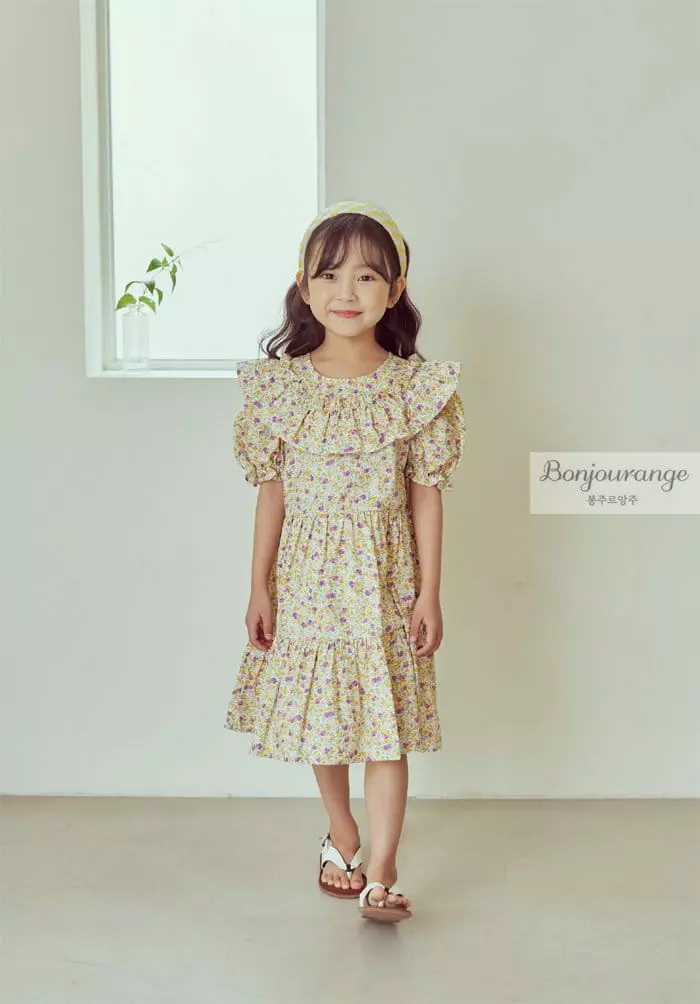 Bonjour Ange - Korean Children Fashion - #kidsstore - Daisy One-piece - 9