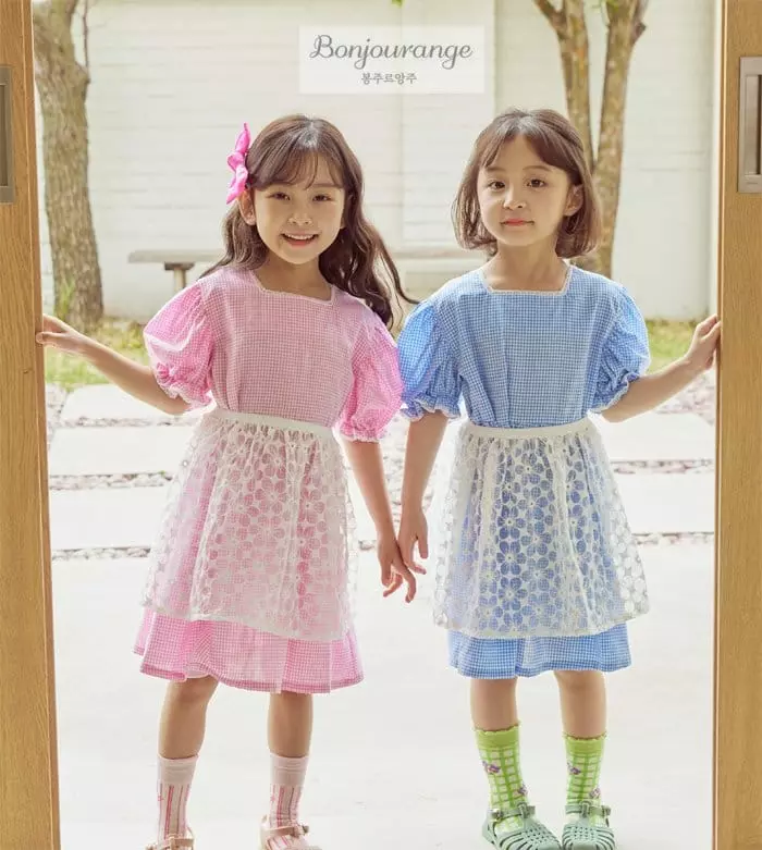 Bonjour Ange - Korean Children Fashion - #kidsstore - Hydi Sha Skirt One-piece Set - 7