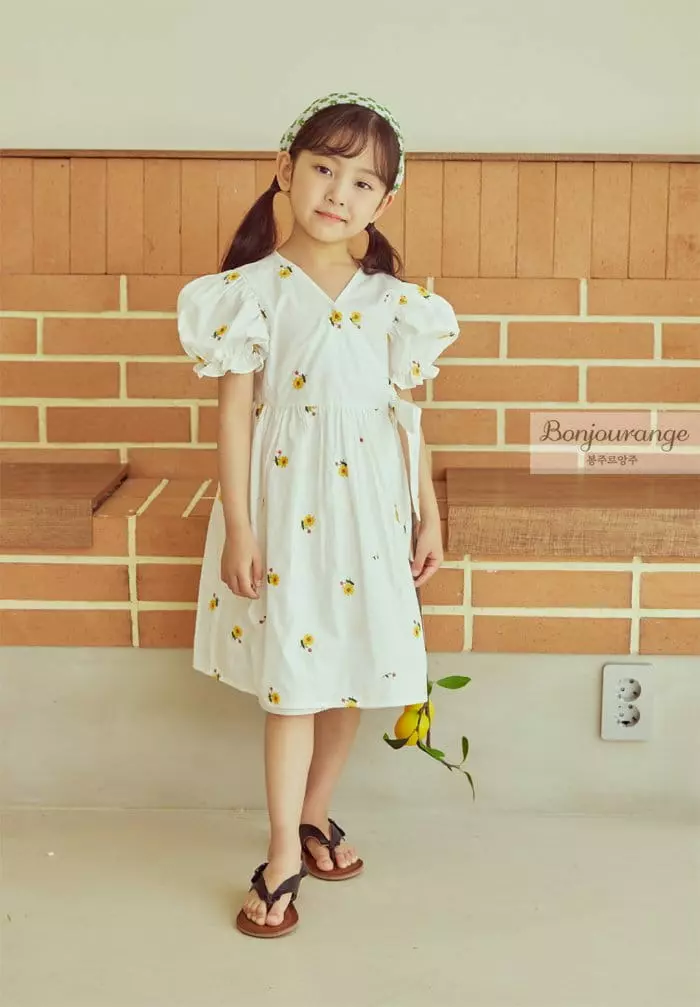 Bonjour Ange - Korean Children Fashion - #kidsshorts - Aroha Wrap One-piecde - 4