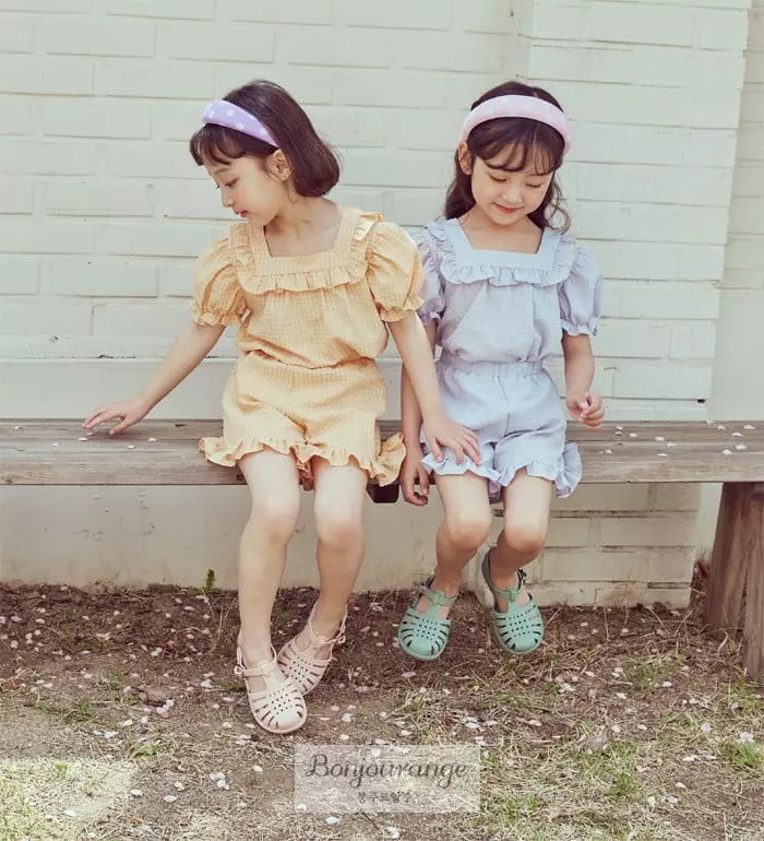 Bonjour Ange - Korean Children Fashion - #minifashionista - Sugar Bonbon Top Bottom Set