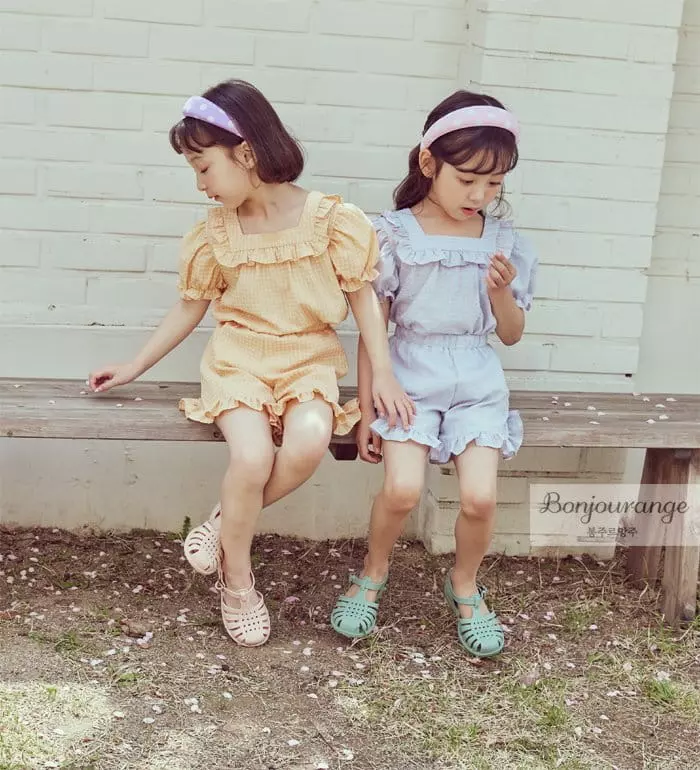 Bonjour Ange - Korean Children Fashion - #prettylittlegirls - Sugar Bonbon Top Bottom Set - 2