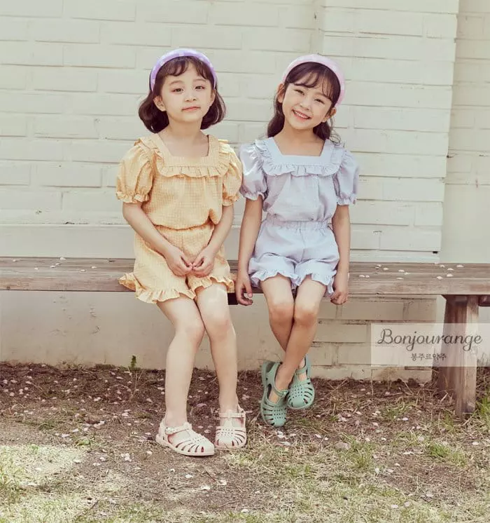 Bonjour Ange - Korean Children Fashion - #todddlerfashion - Sugar Bonbon Top Bottom Set - 3