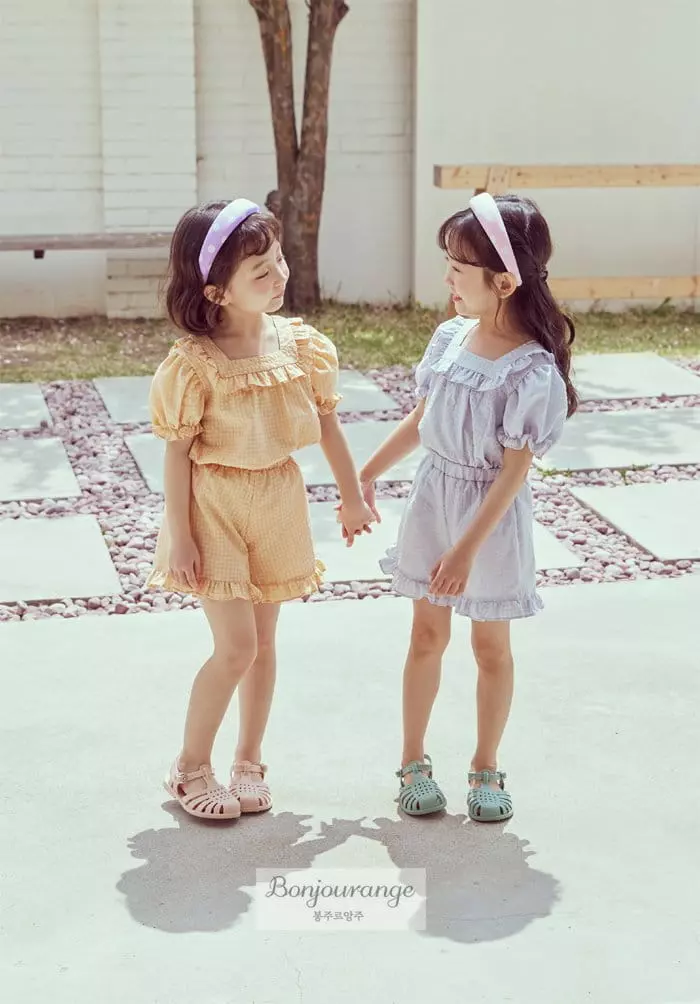 Bonjour Ange - Korean Children Fashion - #todddlerfashion - Sugar Bonbon Top Bottom Set - 4