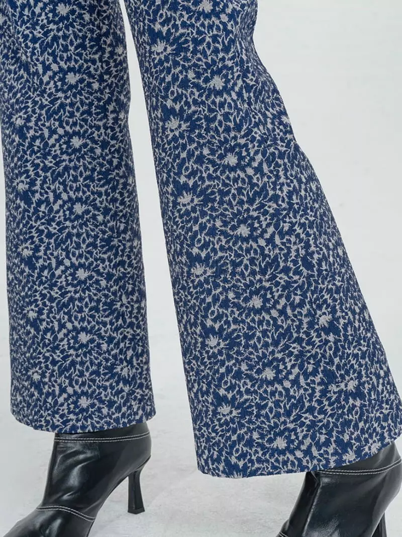 Buckle - Korean Women Fashion - #womensfashion - Jacquard Pants - 4