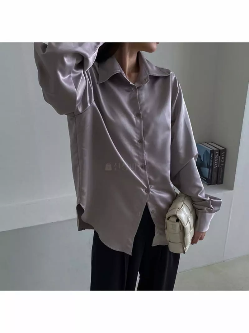 Buckle - Korean Women Fashion - #momslook - Shatin SHIrt - 3