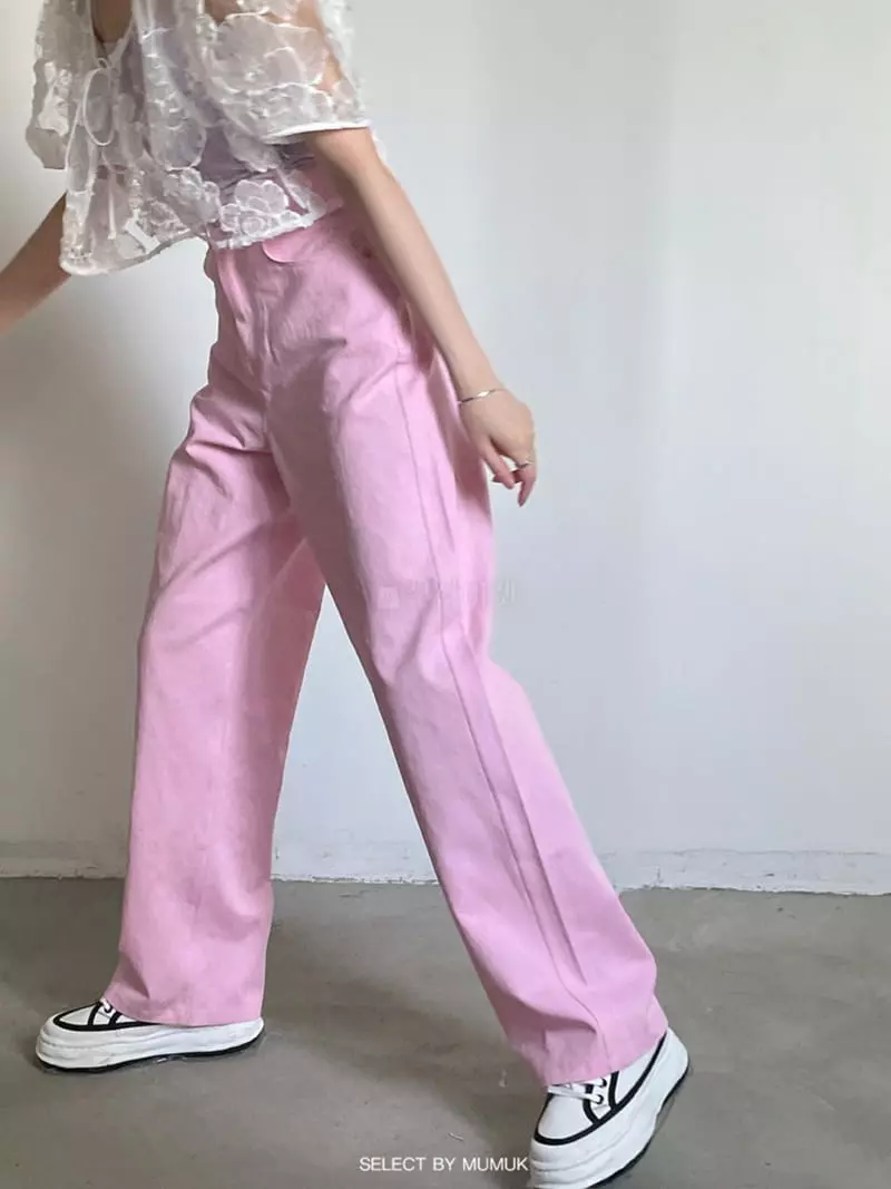 Buckle - Korean Women Fashion - #momslook - Pig Wide Pants