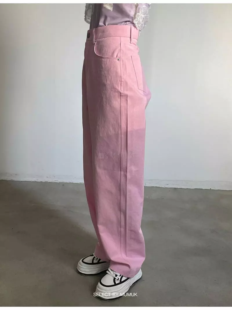 Buckle - Korean Women Fashion - #momslook - Pig Wide Pants - 3