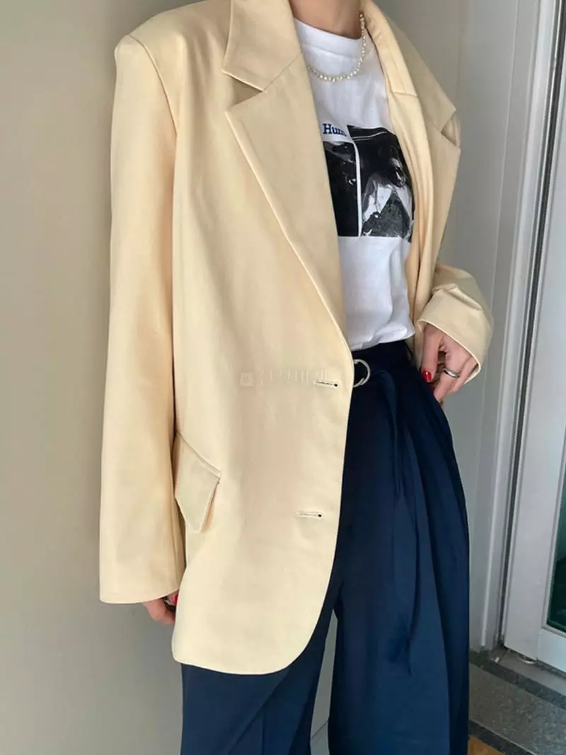 Buckle - Korean Women Fashion - #momslook - Spring Jacket - 3