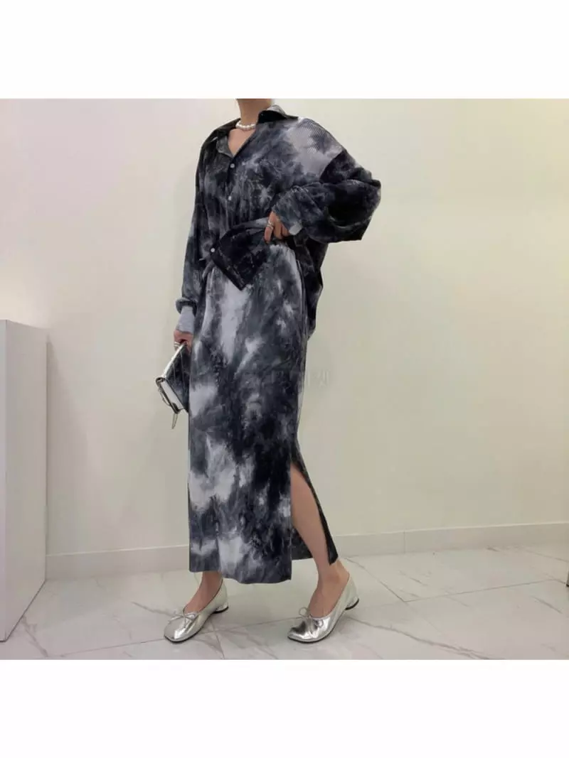 Buckle - Korean Women Fashion - #womensfashion - Tie Top Bottom Set - 4