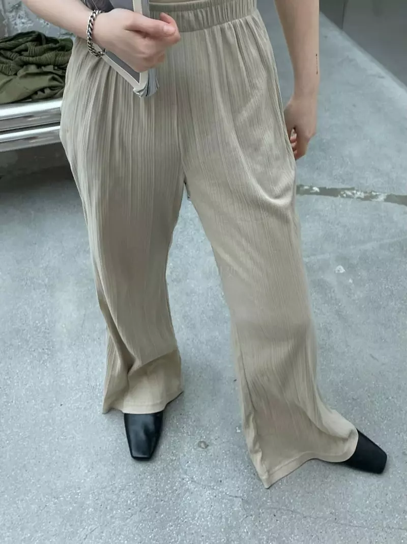 Buckle - Korean Women Fashion - #momslook - Rib Bootscut Pants - 4