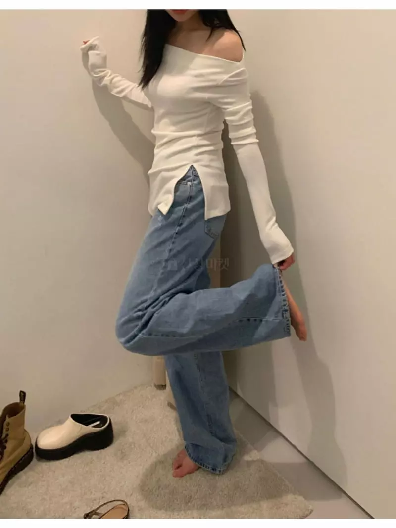 Buckle - Korean Women Fashion - #momslook - Soft Tee - 4