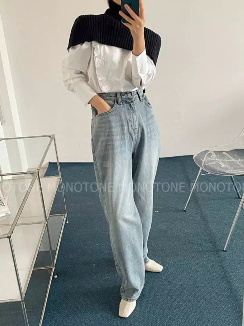 Buckle - Korean Women Fashion - #pursuepretty - Mono Jeans - 3