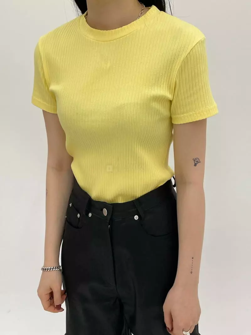 Buckle - Korean Women Fashion - #pursuepretty - Candy Rib Tee