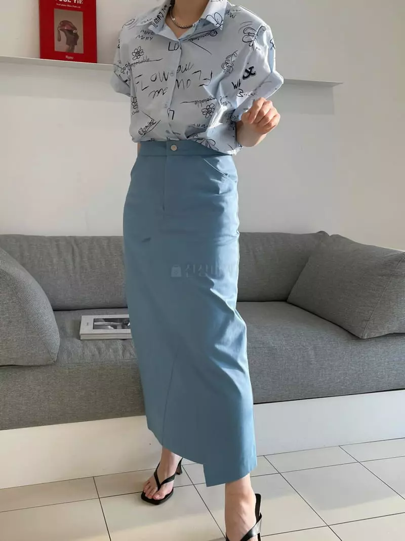 Buckle - Korean Women Fashion - #restrostyle - H Twill Skirt