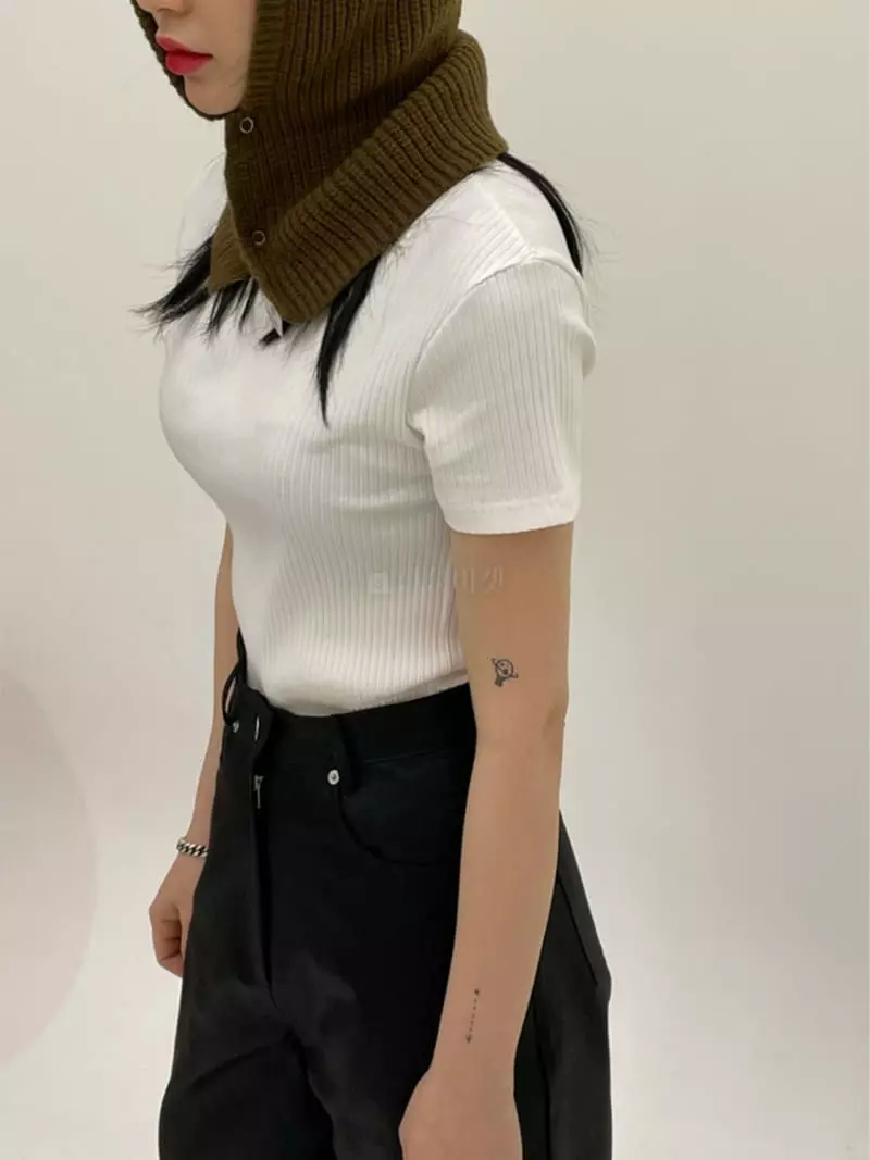 Buckle - Korean Women Fashion - #romanticstyle - Candy Rib Tee - 3
