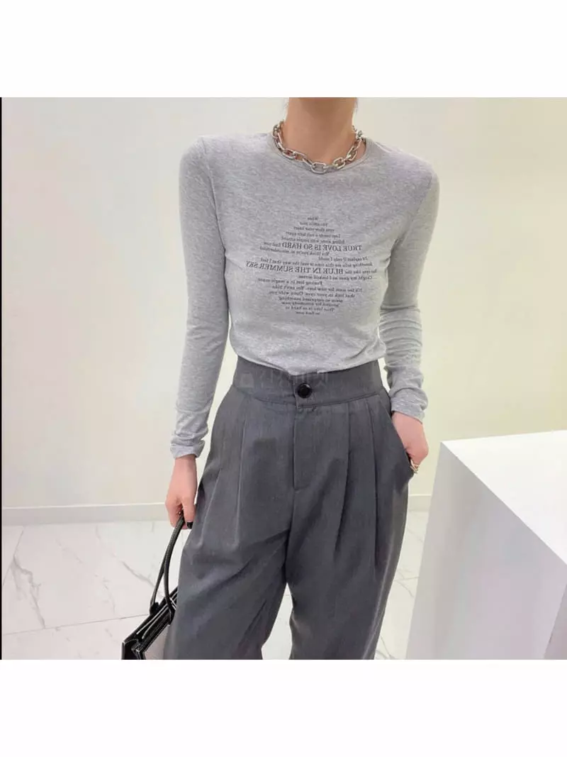 Buckle - Korean Women Fashion - #vintageinspired - Labom Tee - 4