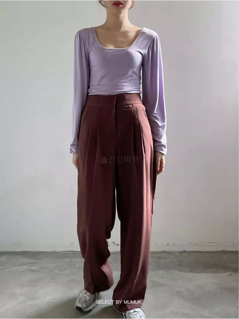 Buckle - Korean Women Fashion - #vintagekidsstyle - Basic Pants