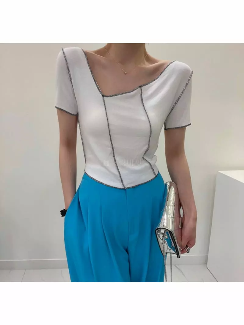 Buckle - Korean Women Fashion - #womensfashion - Oba Color Tee - 2