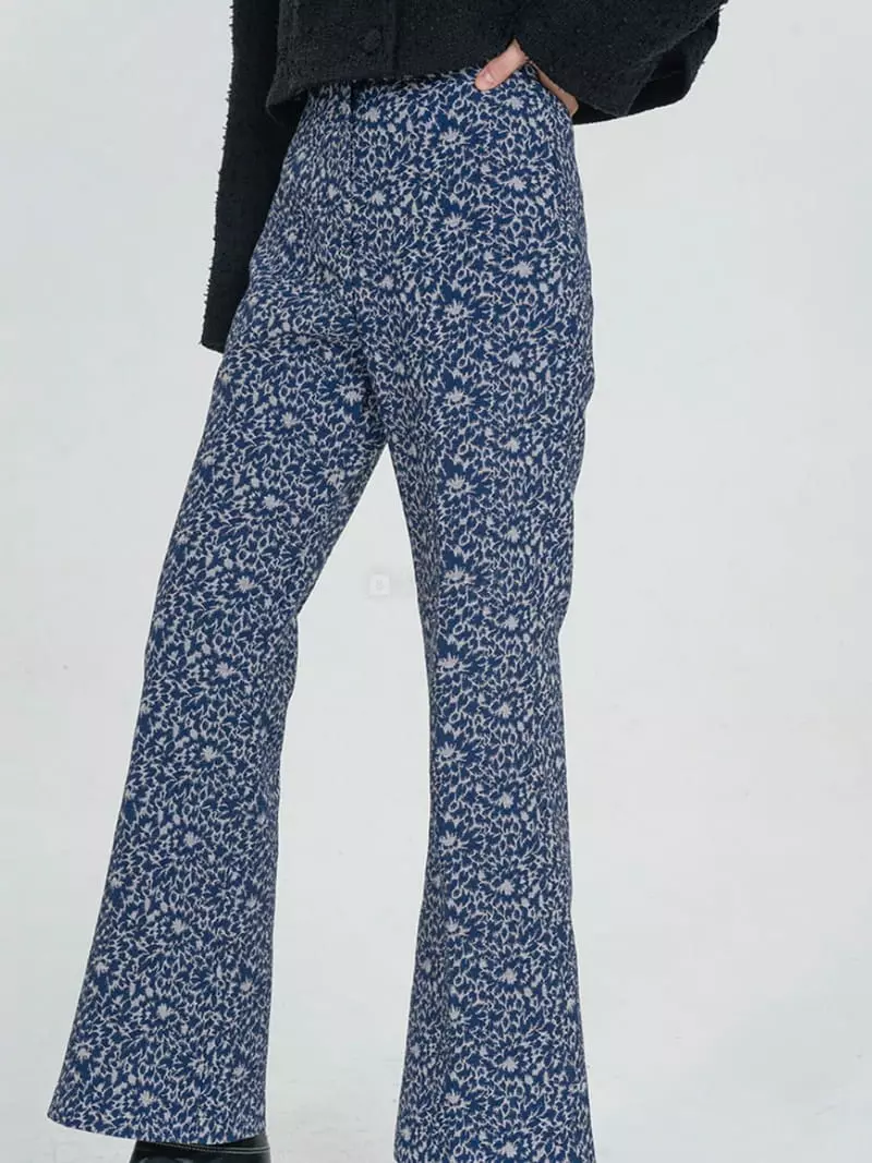 Buckle - Korean Women Fashion - #womensfashion - Jacquard Pants - 3