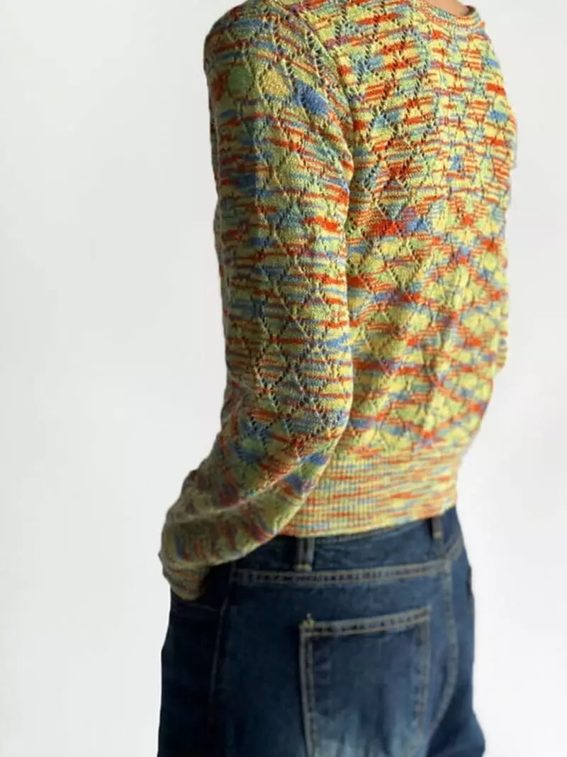 Buckle - Korean Women Fashion - #womensfashion - Punching Knit - 3