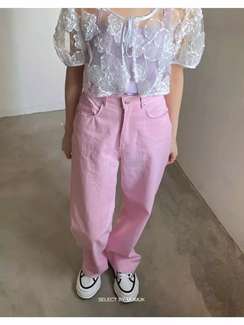 Buckle - Korean Women Fashion - #womensfashion - Pig Wide Pants - 2