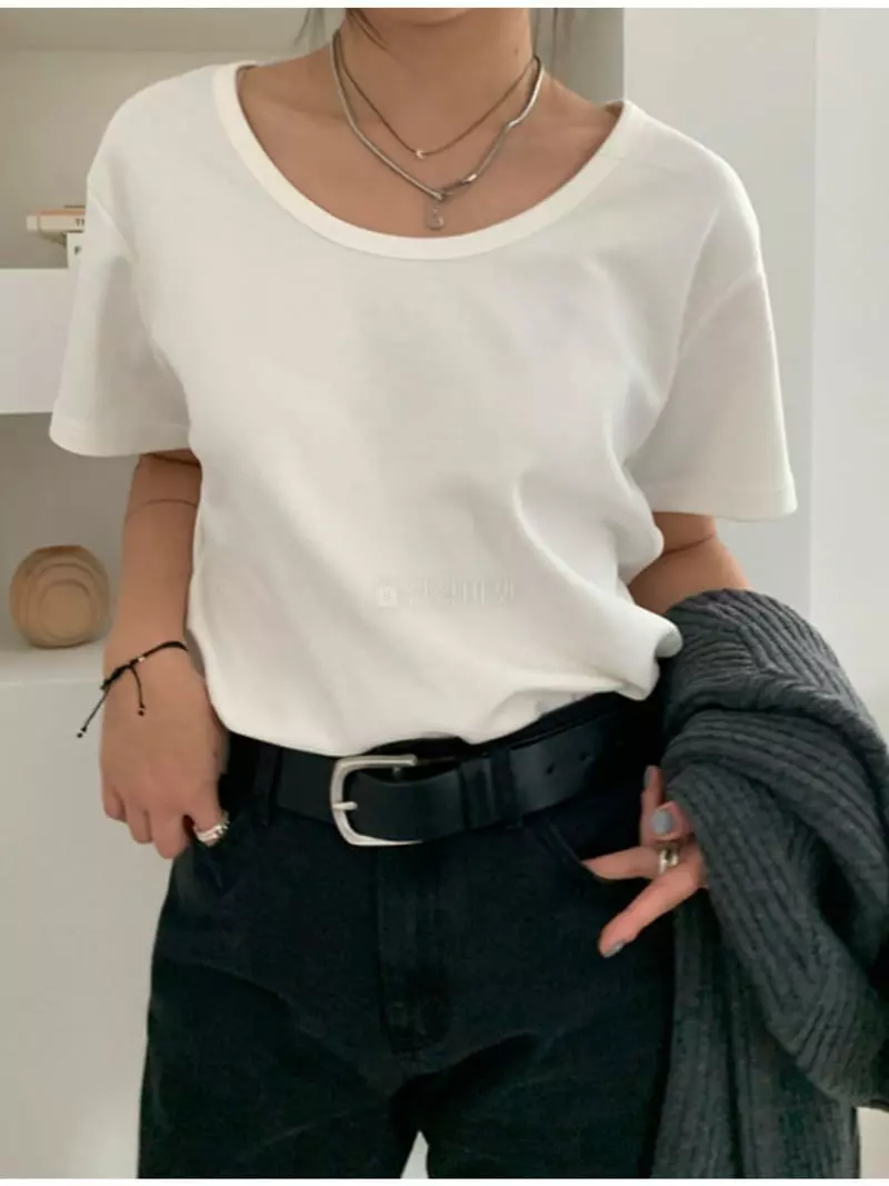 Buckle - Korean Women Fashion - #womensfashion - Paul Short Sleeves Tee