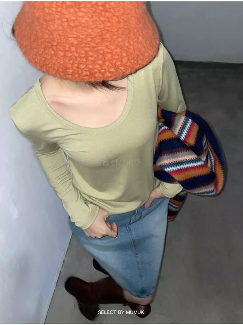 Buckle - Korean Women Fashion - #womensfashion - U Neck Tee - 3