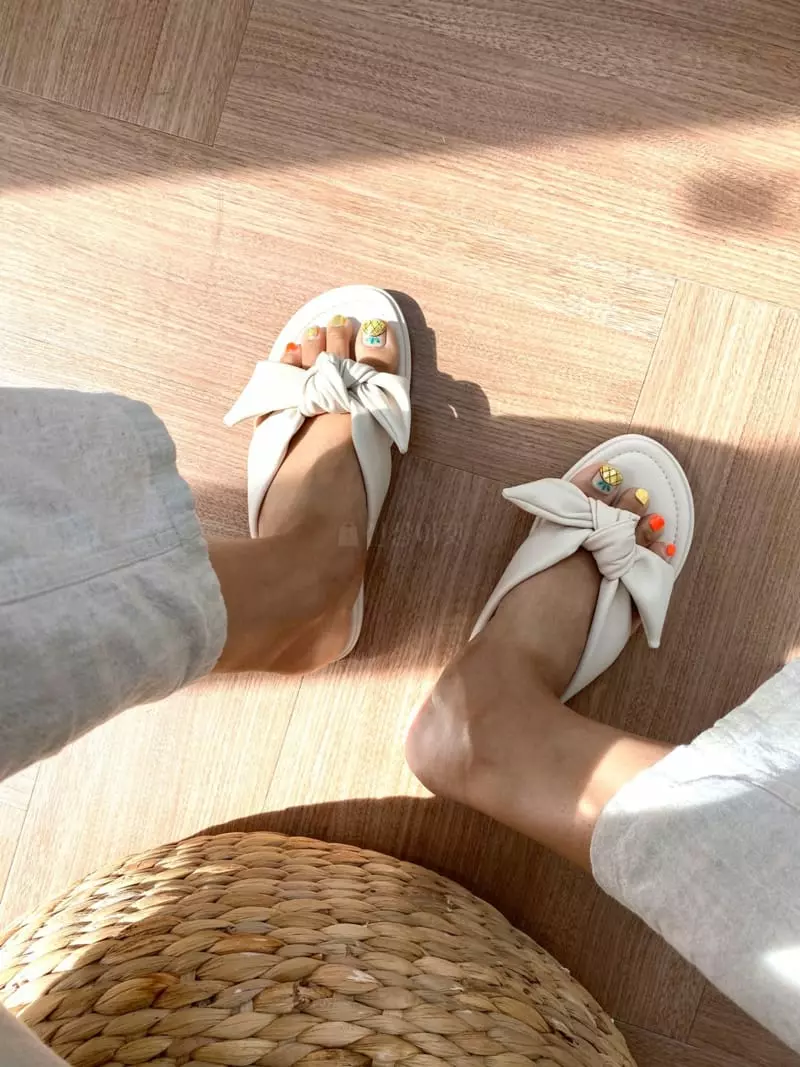 Button - Korean Women Fashion - #womensfashion - 2102 Rabbit Ribbon Slippers - 4