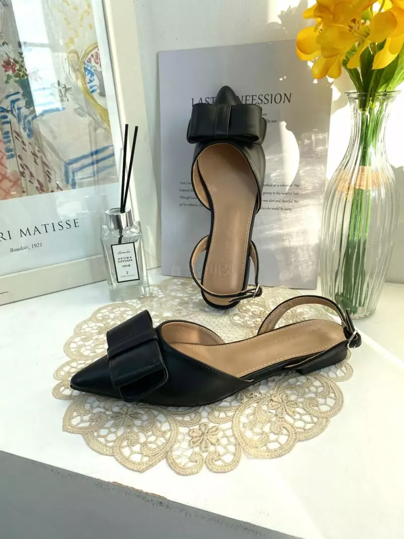 Button - Korean Women Fashion - #momslook - 2068 Cuty Ribbon Sling Back Shoes