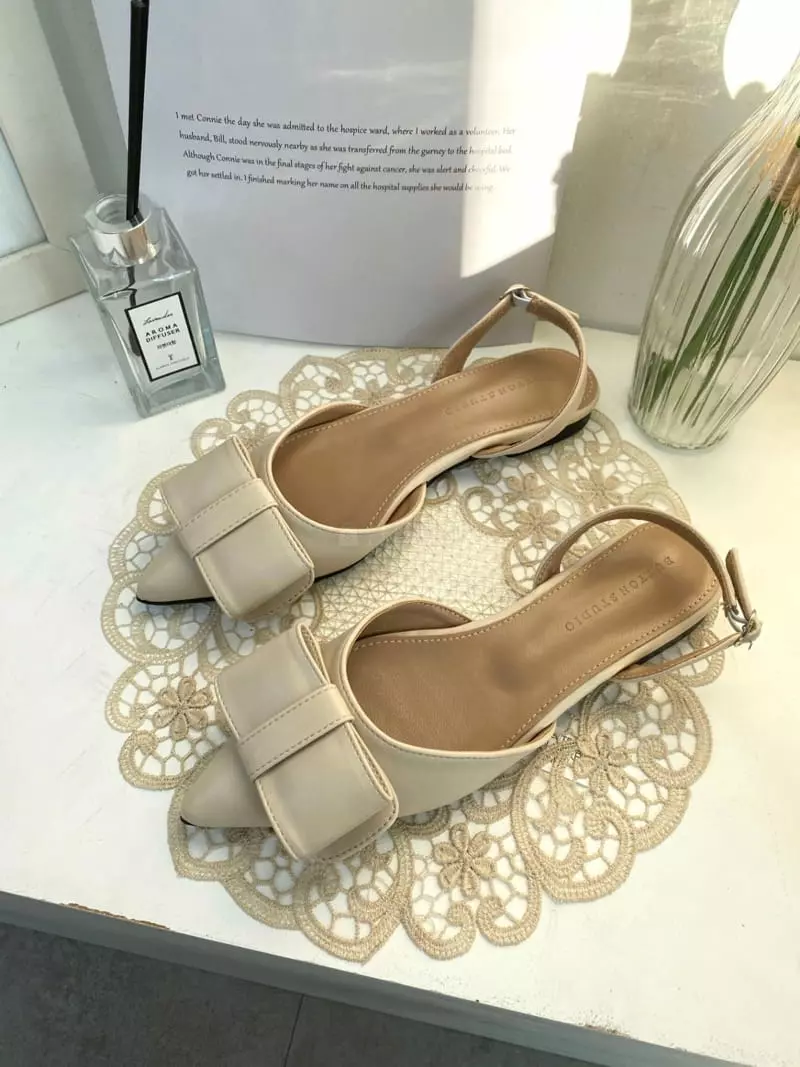 Button - Korean Women Fashion - #momslook - 2068 Cuty Ribbon Sling Back Shoes - 3