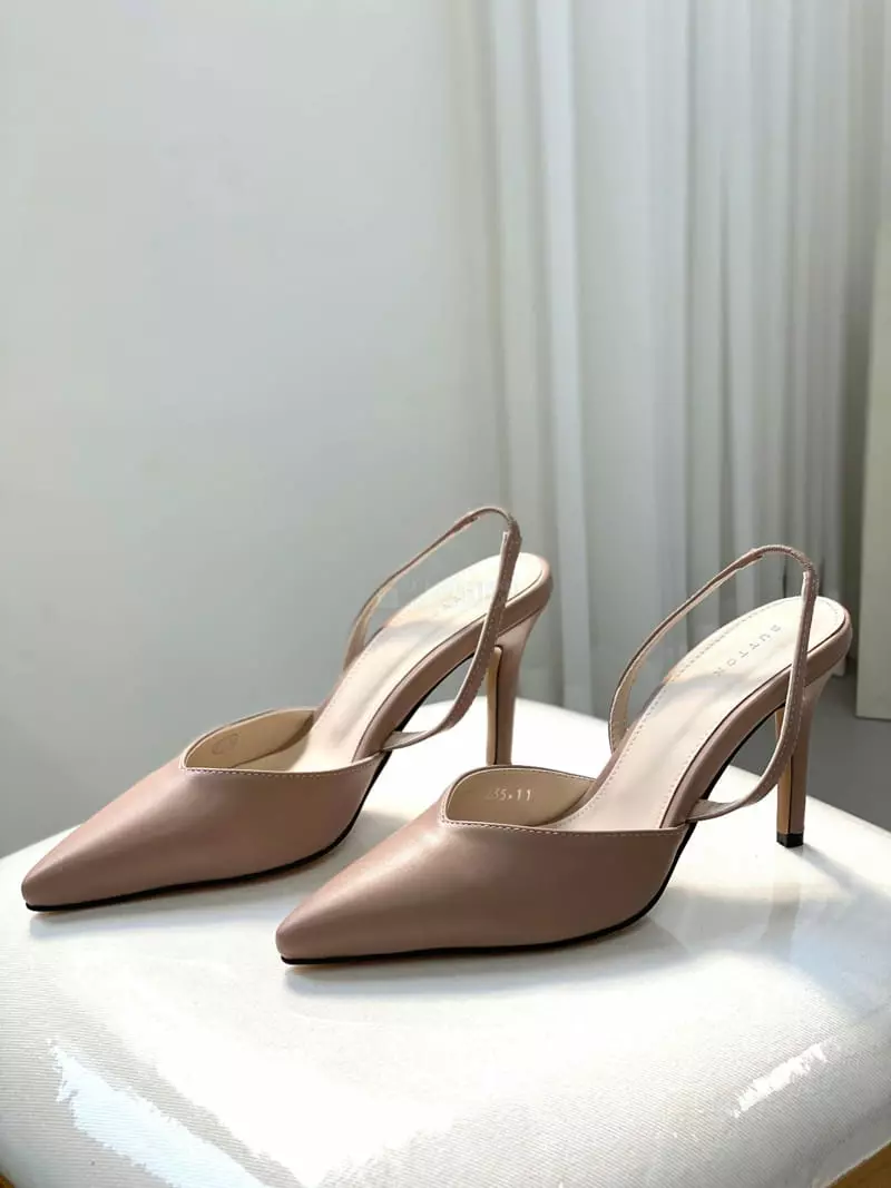 Button - Korean Women Fashion - #thelittlethings - 193 Sling Back Shoes Heel - 4