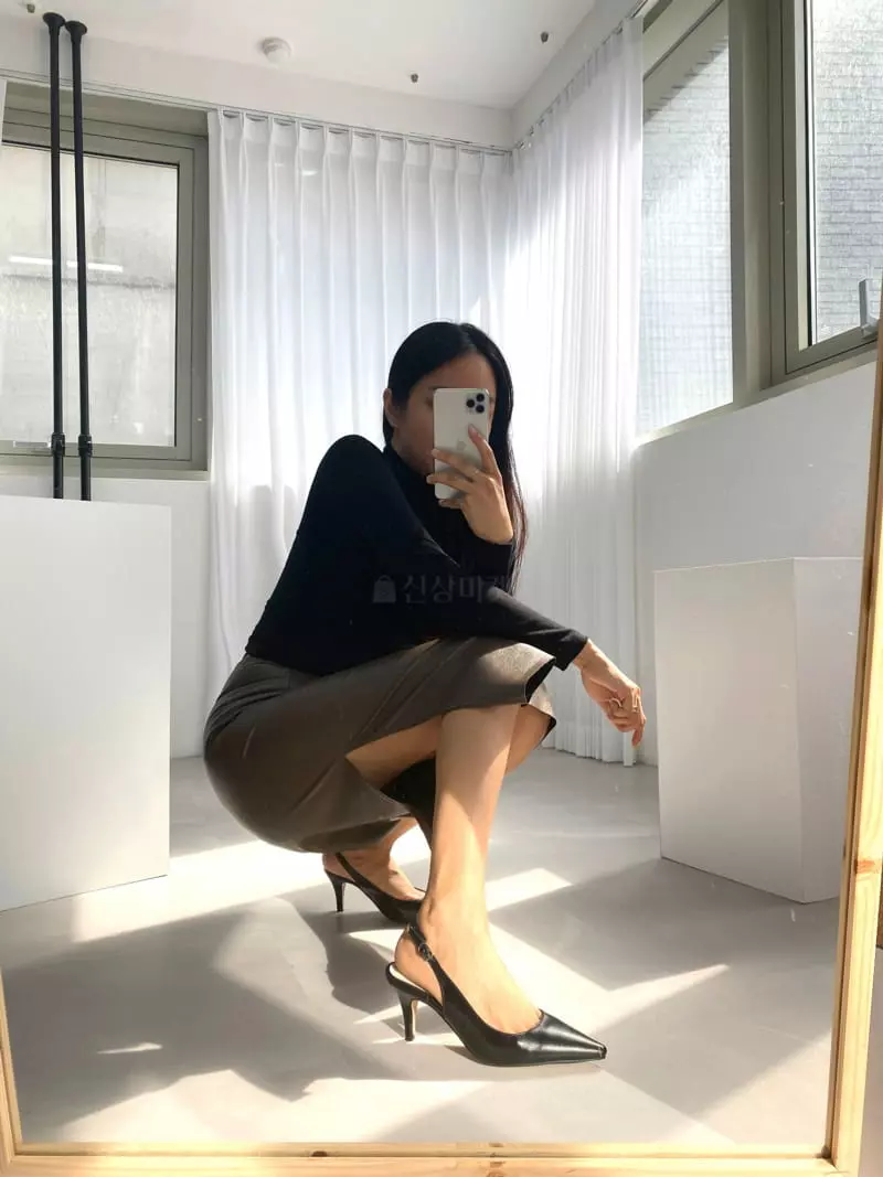 Button - Korean Women Fashion - #momslook - 168 Sling Back Shoes Heel - 3