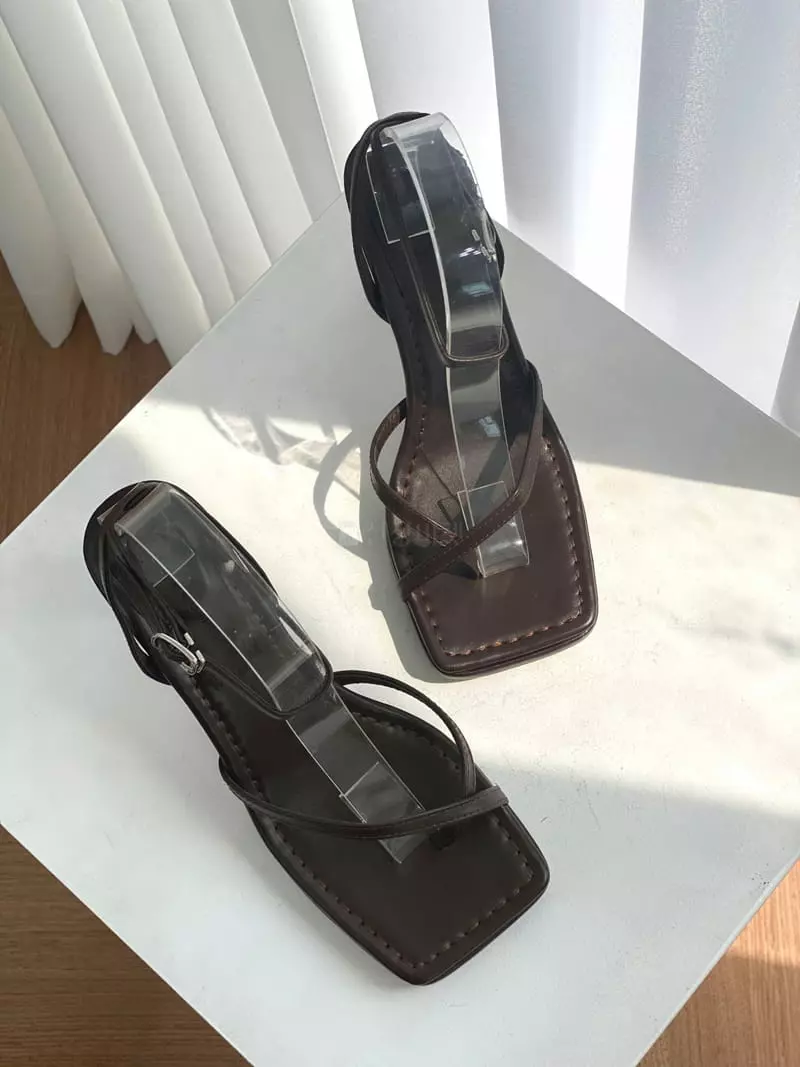Button - Korean Women Fashion - #momslook - 1038 Sandals Heel - 2