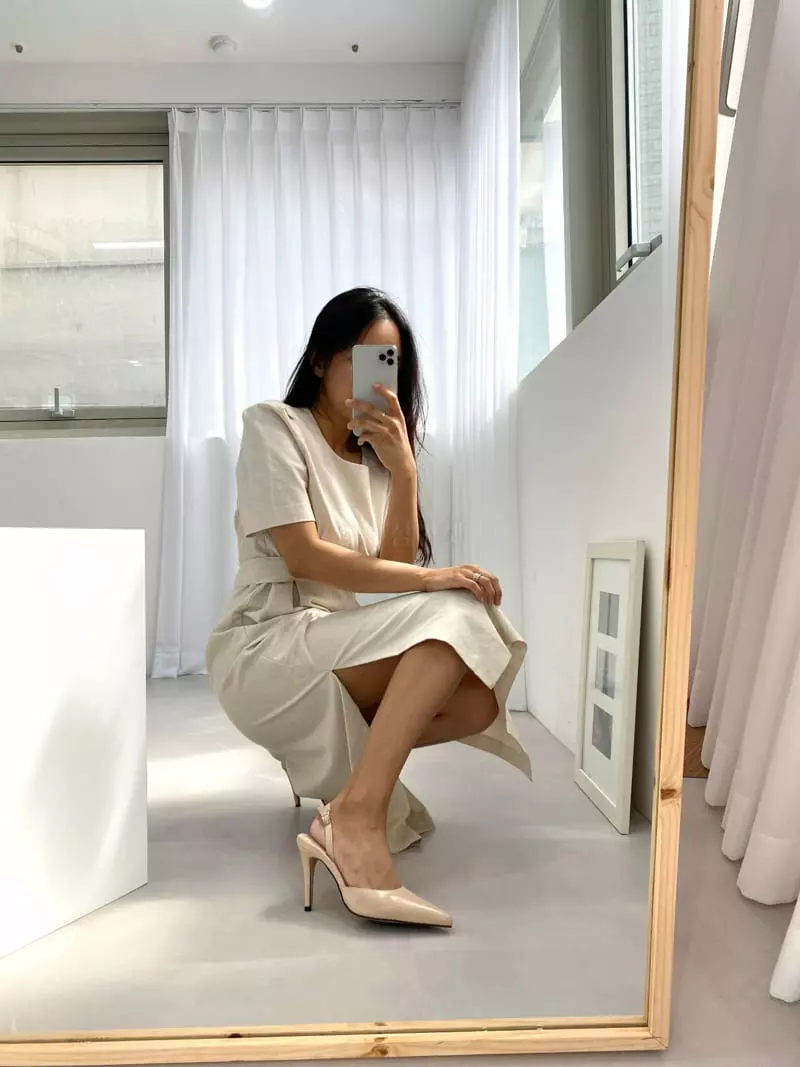 Button - Korean Women Fashion - #romanticstyle - 194 Sling Back Shoes Heel