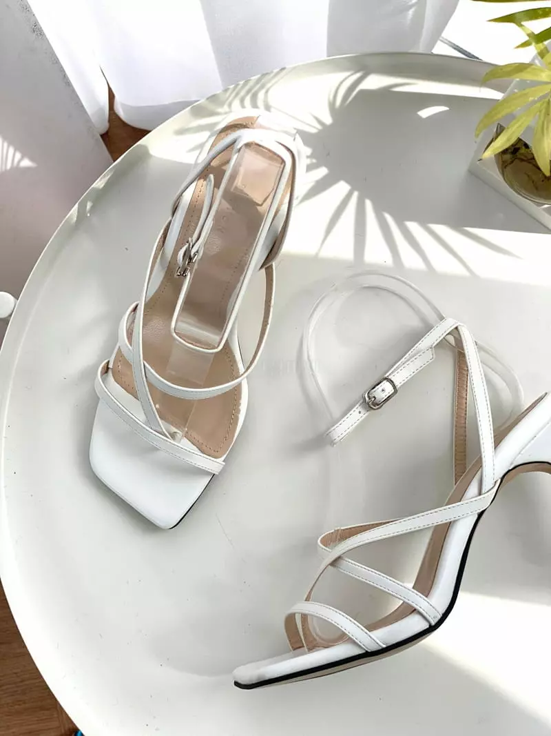 Button - Korean Women Fashion - #restrostyle - 1009 Sandals Heel - 4