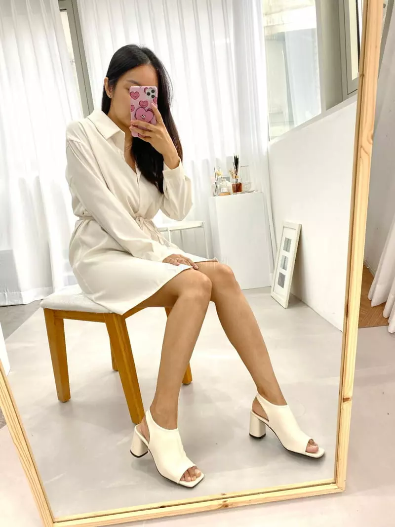 Button - Korean Women Fashion - #romanticstyle - 2115 Unique Sandals Heel - 4