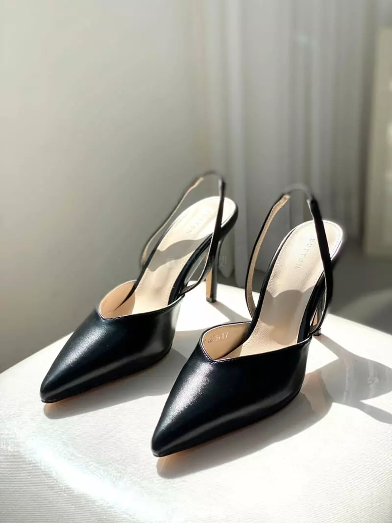 Button - Korean Women Fashion - #thatsdarling - 193 Sling Back Shoes Heel - 2