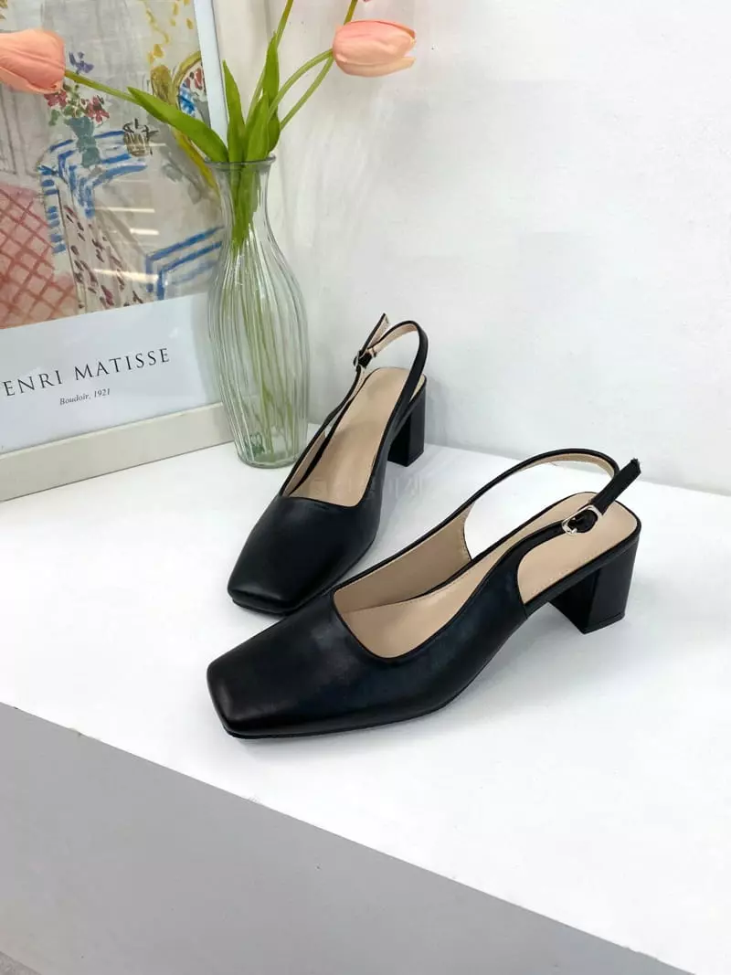Button - Korean Women Fashion - #thelittlethings - 636 Marina Sling Back Shoes Heel