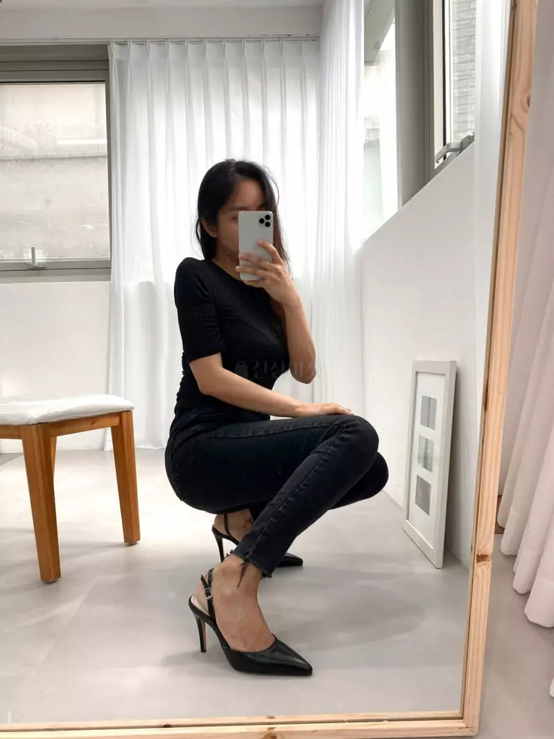 Button - Korean Women Fashion - #thatsdarling - 194 Sling Back Shoes Heel - 4