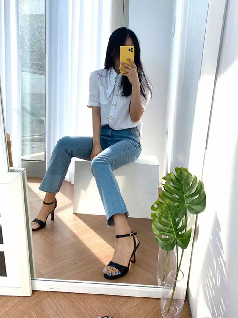 Button - Korean Women Fashion - #vintageinspired - 1033 Sling Back Shoes Heel - 3