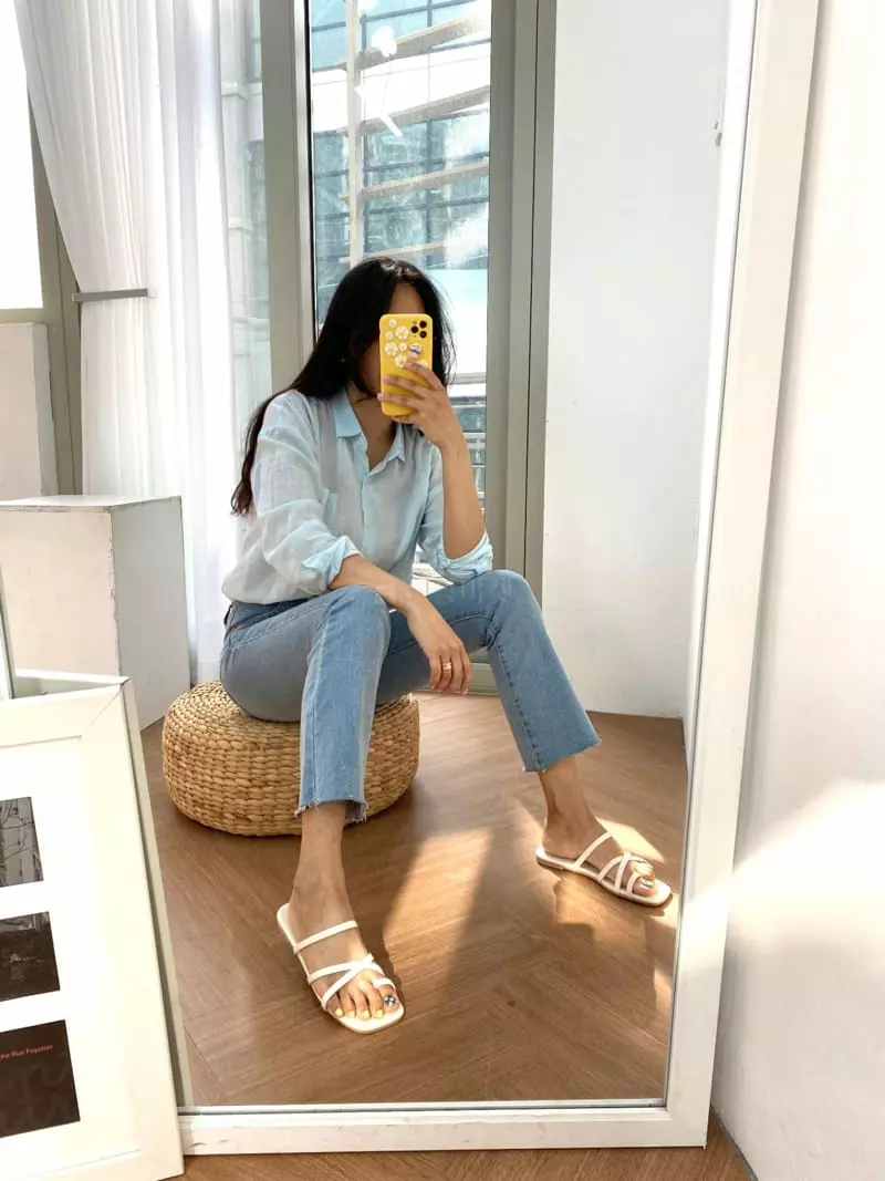 Button - Korean Women Fashion - #womensfashion - 3014 Flip-Flops