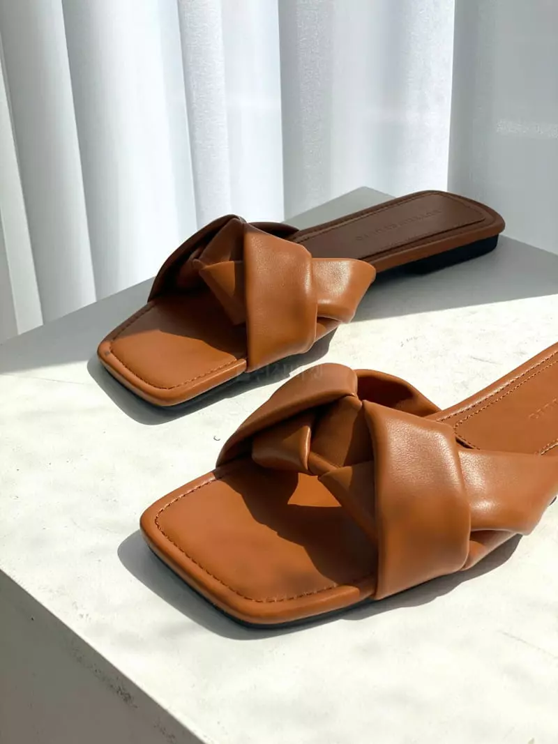 Button - Korean Women Fashion - #womensfashion - 2095 Squre Slippers - 2
