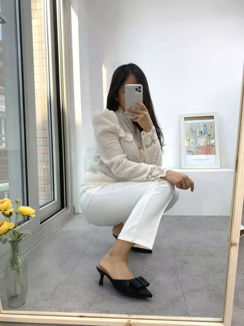 Button - Korean Women Fashion - #womensfashion - 2069 Cuty Ribbon Bloafer