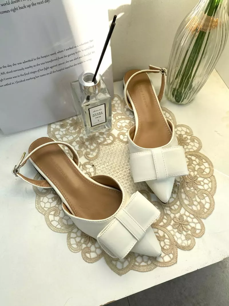 Button - Korean Women Fashion - #womensfashion - 2068 Cuty Ribbon Sling Back Shoes - 2