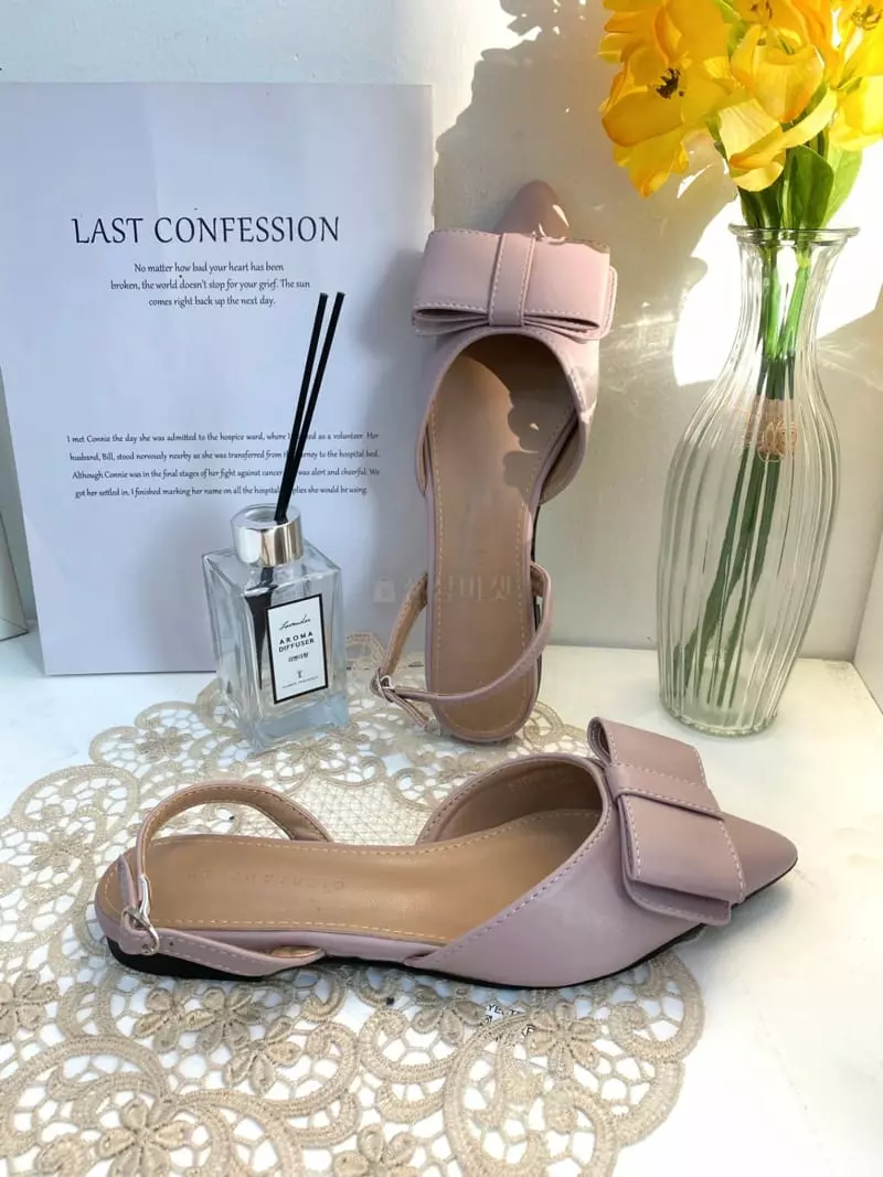 Button - Korean Women Fashion - #momslook - 2068 Cuty Ribbon Sling Back Shoes - 4