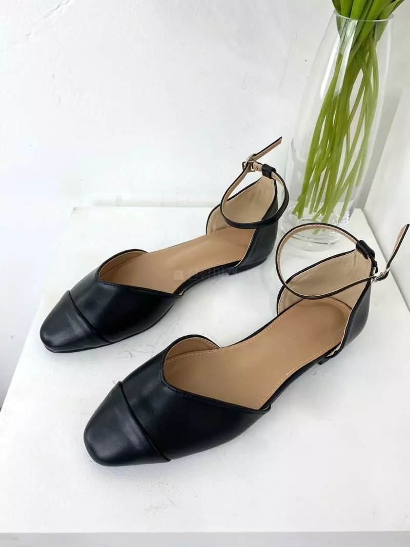 Button - Korean Women Fashion - #momslook - 2064 Two Tone Flats - 4