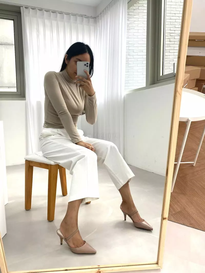 Button - Korean Women Fashion - #momslook - 170 Sling Back Shoes - 4
