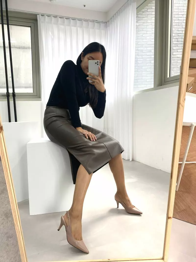 Button - Korean Women Fashion - #momslook - 168 Sling Back Shoes Heel - 4
